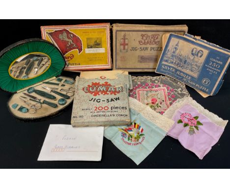 Toys and Collectables - Cunard Lines Chad Valley Jigsaw Berengaria 52000 tons, others  King George V Locomotive, Lumart Cinde