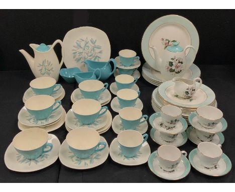 A Midwinter tea service for six including six tea cups and saucers, milk jug, sugar bowl, coffee cups and saucers; other simi