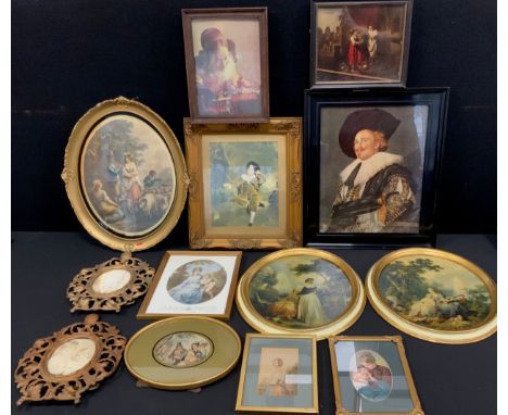 Pictures and prints - 19th century Baxter hand-coloured engraving, ‘Portrait of a lady’, ‘Mother and child’, ‘The love letter