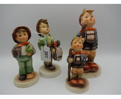 4 GOEBEL HUMMEL FIGURES 109 374 16 SMALL AND 16 LARGE