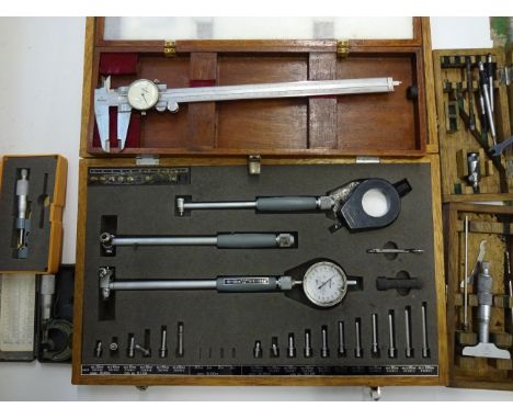 6 MITUTOYO MEASURING TOOLS, MICROMETERS, GAUGES ETC