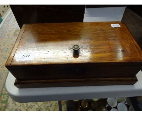 VINTAGE WOODEN STORAGE BOX 30 X 16 X 10CM