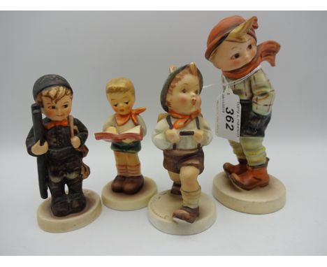 4 GOEBEL HUMMEL FIGURES INCLUDING HUMMEL CLUB MEMBER PIECE 43 2087 12 AND 82