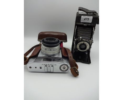 VINTAGE ZEISS IKON SYMBOLICA IN LEATHER CASE PLUS KING PENGUIN KERSHAW EIGHT-20