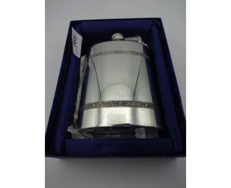 BOXED PEWTER HIP FLASK EDWIN BLYDE CELTIC COLLECTION