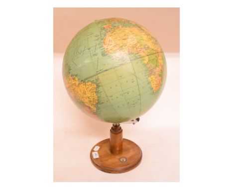 A Philips Challenge Globe, 53 cm high, and a geographic 8 inch Terrestrial Globe (2)