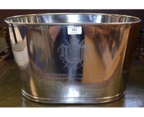 A champagne bottle cooler, 45 cm wide