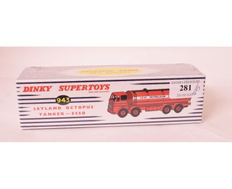 A reproduction Dinky Supertoys Leyland Octopus Tanker - Esso, 943, boxed, unopened, other assorted die-cast vehicles and item