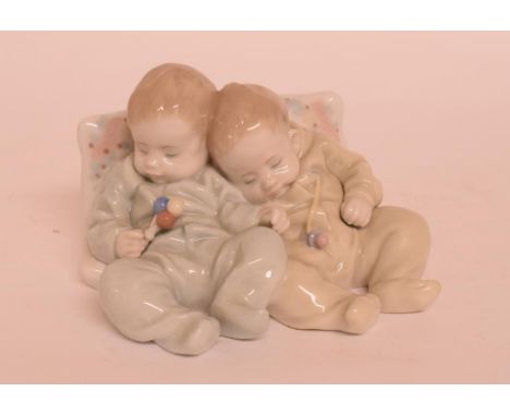 A Lladro group, Little Dreamers (twin babies), 5772, a Gobel figure, Bless us all, a Melba Ware Hereford Bull,  assorted Humm