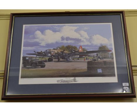 A Philip West Limited Edition colour print, Nine-O-Nine, 23/850, signed in pencil, and six others by the same, including Eagl