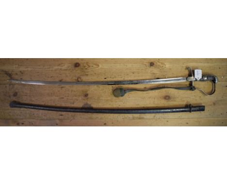 A German WWI era sword, the blade signed E Eickhorn Solingen, with a scabbard    Condition report  Report by GHScabbard very 