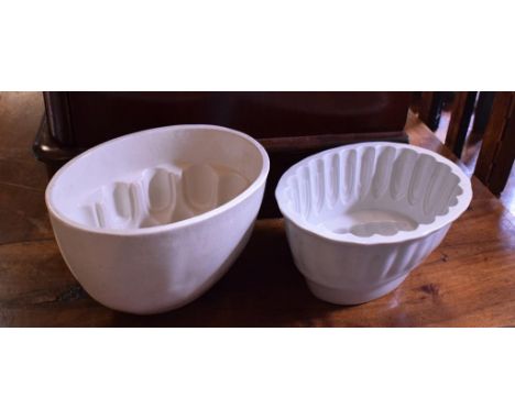 Two pottery jelly moulds, other ceramics, glassware, metal ware, a sword stick and items (3 boxes)