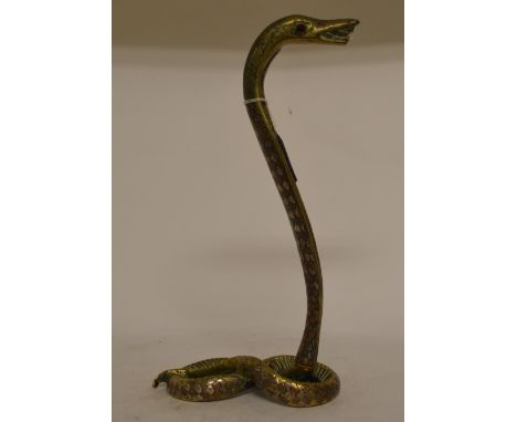 A bar top cigar lighter, in the form of a snake, 32 cm high