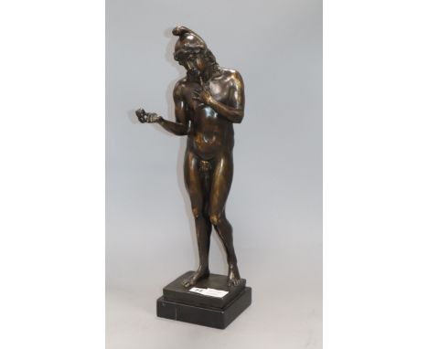 A bronze figure of Adam, signed Noee height 51cm