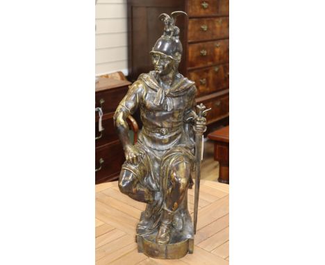 A bronze warrior height 60cm