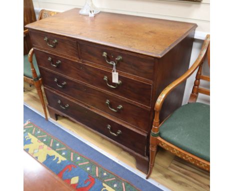 A George III mahogany chest of drawers W.110cm