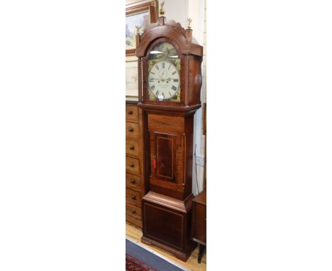 A George III mahogany longcase clock by Ingram of Cardiff H.218cm