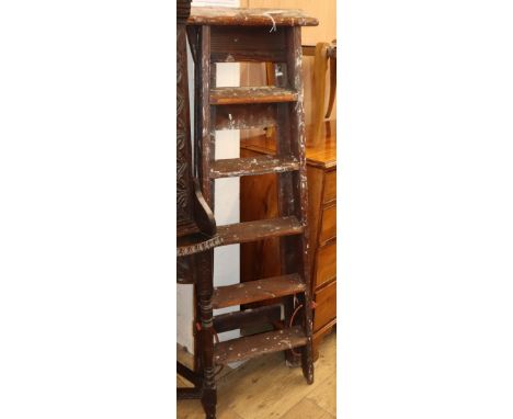 A vintage pine step ladder