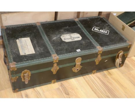 A steamer trunk