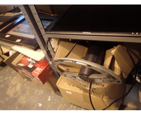 Quantity of computer related items including moniter power system CD player CD R leads books etc