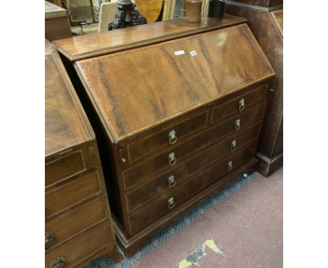 MAHOGANY 5 DRAWER INLAID BUREAU