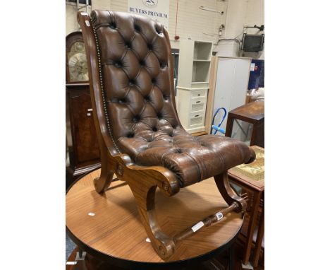 BUTTON BACK SMALL CHESTERFIELD CHAIR