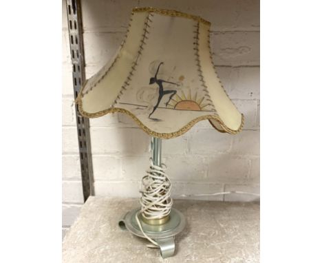 ART DECO TABLE LAMP - 42 CMS (H) APPROX INCLUDING SHADE