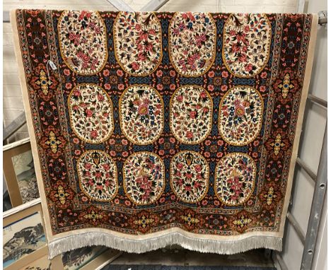 IRANIAN CARPET BAMBOO SILK MACHINE MADE 220CMS X 146CM APPROX