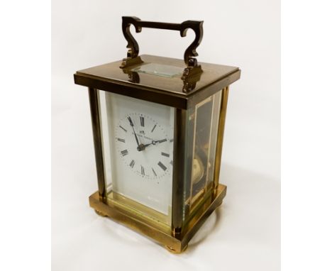 GIANT BOXED MATHEW NORMAN STRIKING CARRIAGE CLOCK WITH PAPERWORK