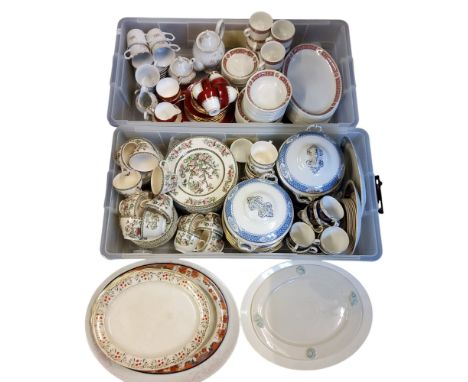 Dinner and Teaware - Johnson Bros Indian Tree dinner and tea service;&nbsp; &nbsp;Corona Ware Premier dinner ware; Sutherland