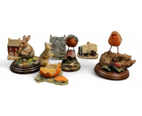 A Border Fine Art model, Harvest Mouse and Orange, 11.5cm high;&nbsp; others, Christopher Holt and Co 101 Robin;&nbsp; Royal 