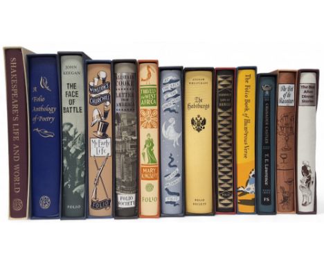 The Folio Society books including Shakespeare's Life and World; The Folio Anthology of Poetry; The Face of Battle; Winston S.