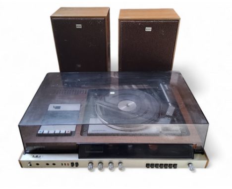 A Sony stereo music system, HMK-40, Garrard SP25 MK 1V turntable, with speakers