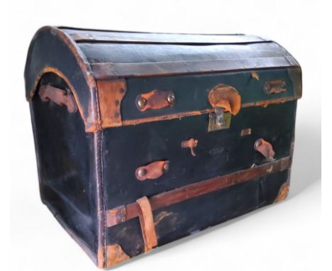 An early 20th century domed steamer trunk by Cockayne's of Sheffield