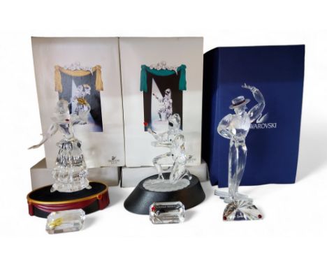 A Swarovski Crystal figure, by Gabriele Stamey, Masquerade Columbine,&nbsp; 17 cm high, annual edition 2000, certificate, nam