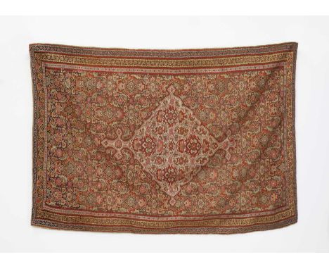 Two Senneh Kelim rugs,now mounted as wall hangings,190 x 137cm and 188 x 130cm (2)Faded.  Please see images.The larger probab