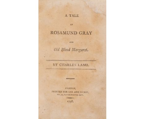 Lamb (Charles) A Tale of Rosamund Gray and Old blind Margaret, first edition, second issue, title lightly browned and with up