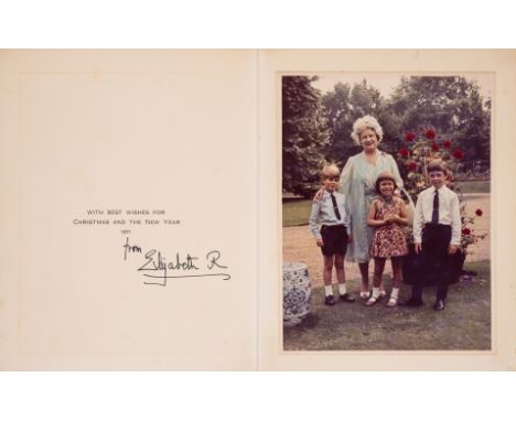 NO RESERVE Elizabeth (Queen Consort of George VI, styled Queen Elizabeth, the Queen Mother, 1900-2002) Christmas Card signed 
