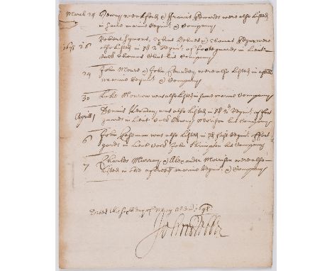 Military Enlistment.- Webber (John) A Certificate of the names of such psons as have voluntarily &amp; neely Listed themselve