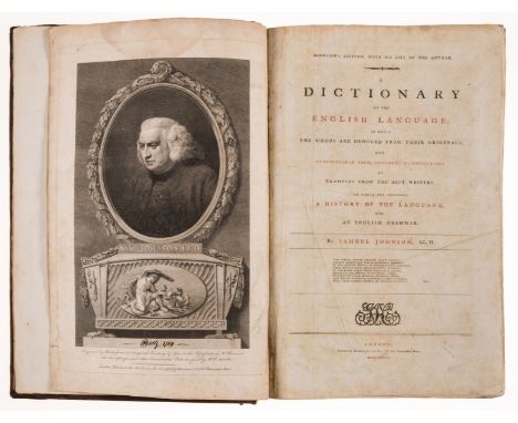 Dictionaries.- Johnson (Samuel) A Dictionary of the English Language, 'Harrison's Edition, with his Life of the Author', engr