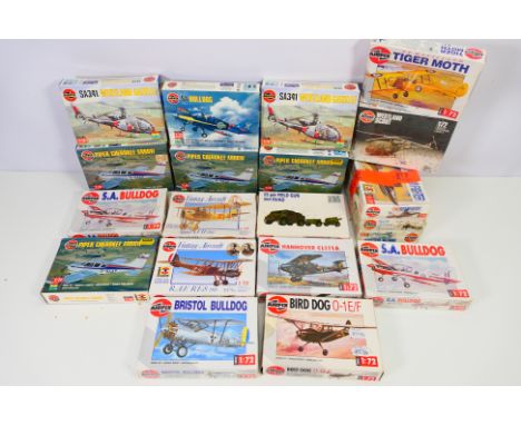 Airfix - 20 boxed Airfix plastic model kits, predominately in 1:72 scale, covering a range of subjects mostly aircraft. Lot i