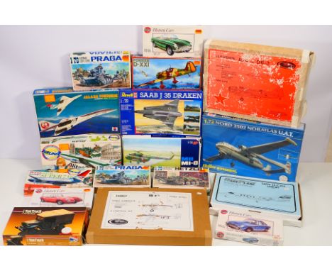 Airfix - Rare Planes - Heller - Fujimi - Nitto - Others A boxed collection of 17 plastic and vac formed model kits in various