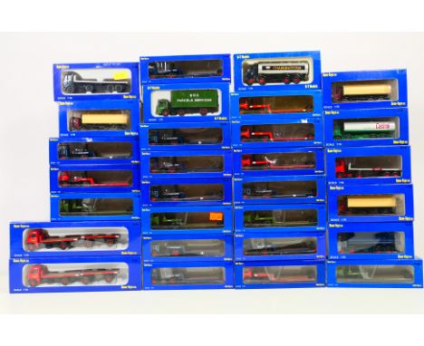 Base Toys - 29 boxed 1:76 diecast model vehicles from Base Toys. Lot includes DA-79 AEC Mammoth Major 4 Axle Tanker 'Charring