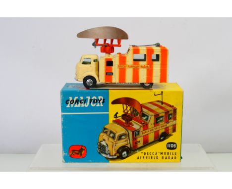 Corgi - a boxed Corgi Major "Decca" Mobile Airfield Radar #1106.  The model appears about excellent plus / near mint. The inn