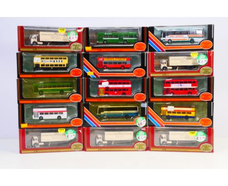 EFE - A boxed collection of 15 1:76 scale diecast model buses and commercial vehicles from EFE. Lot includes EFE #26601 Plaxt