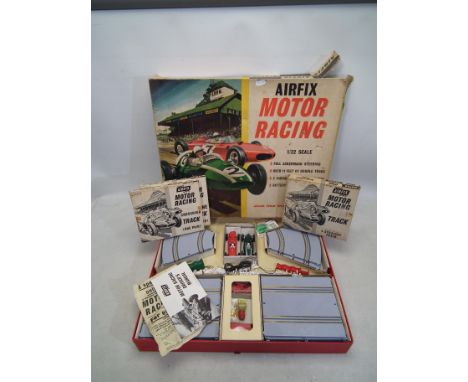 Airfix - a boxed Airfix Motor Racing 1:32 scale set pattern # 5000 together with 3 boxed additional track packs. The set appe