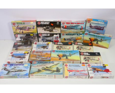 Airfix - A fleet of 20 plastic model aircraft kits in 1:72 scale from Airfix. Lot includes Airfix #961037 Grumman Wildcat; #9