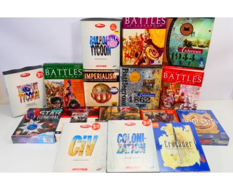 Interactive Magic - Mindscape - Strategic Simulations Inc (SSI)  - Others - 16 boxed PC games. Lot includes SSI 'Imperialism'