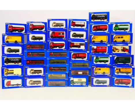 Base Toys - A boxed collection of 41 1:76 diecast model vehicles from Base Toys. Lot includes DA-30 Leyland Terrier Bakery Va