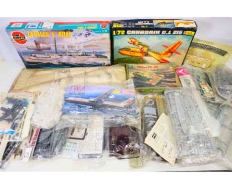 Airfix - Heller - Airmodel - Pegasus - Other - A group of mainly unboxed plastic and vac-formed model kits in various scales.